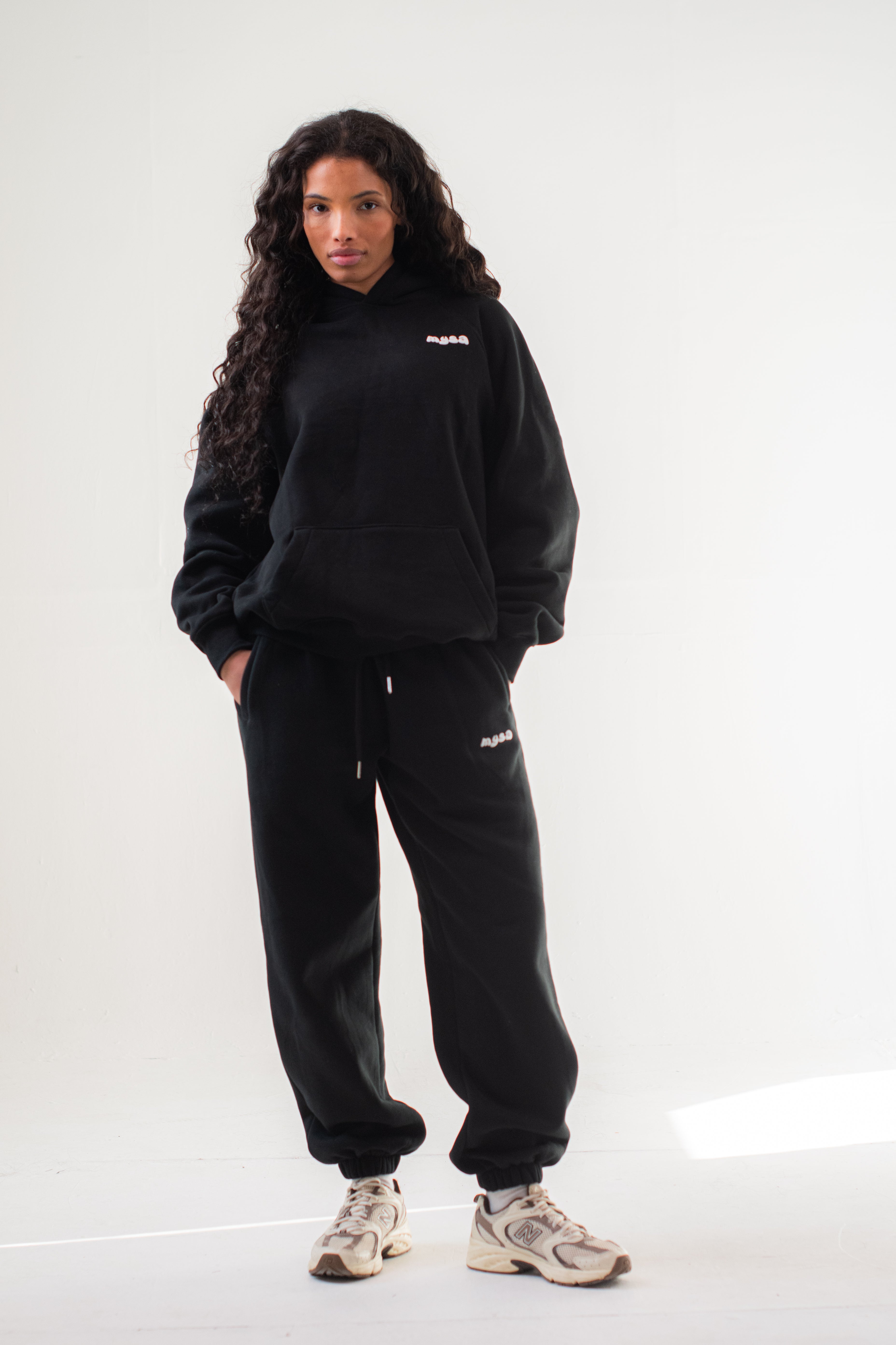 Puff Oversized Hoodie - Black
