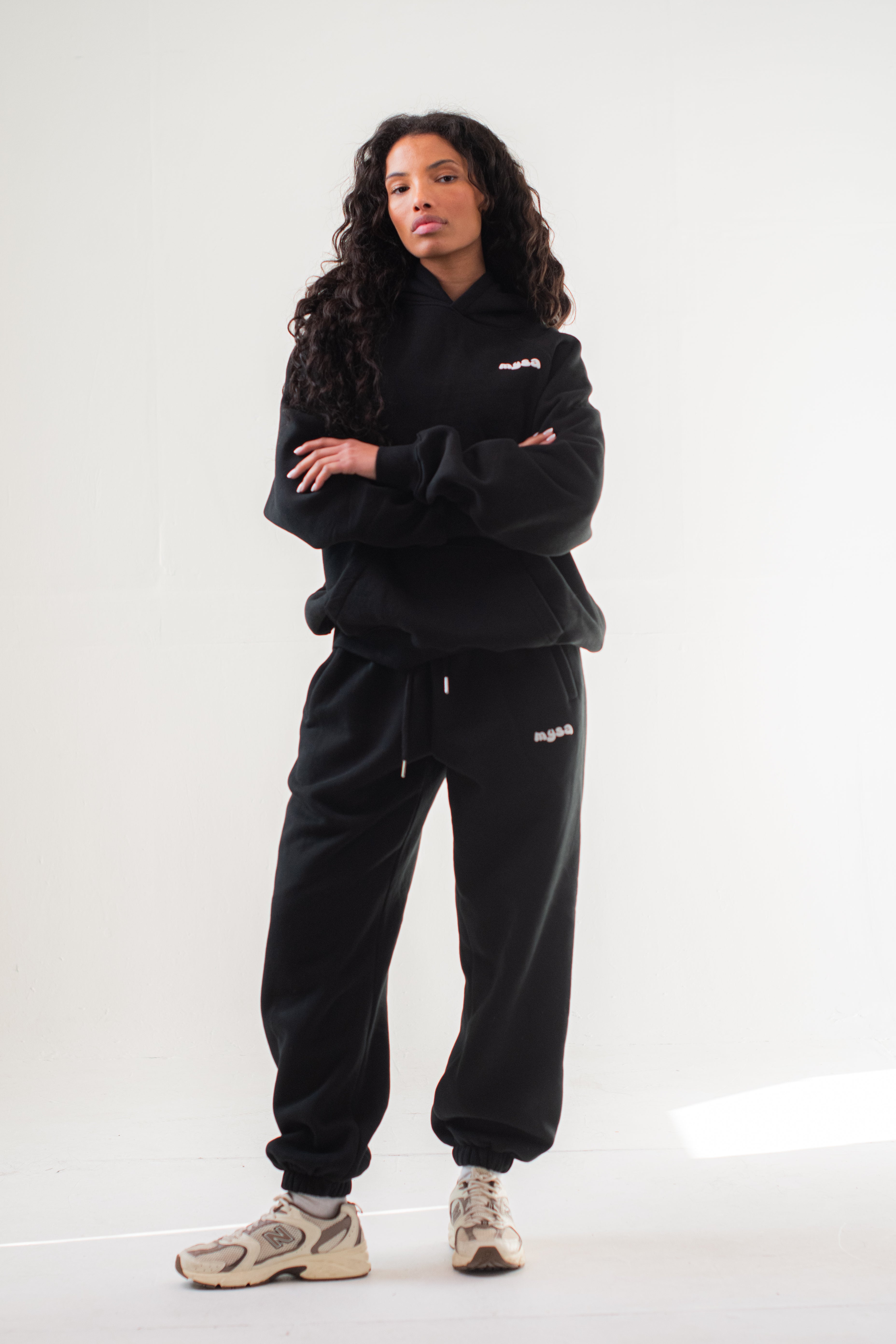 Puff Oversized Sweatpants - Black