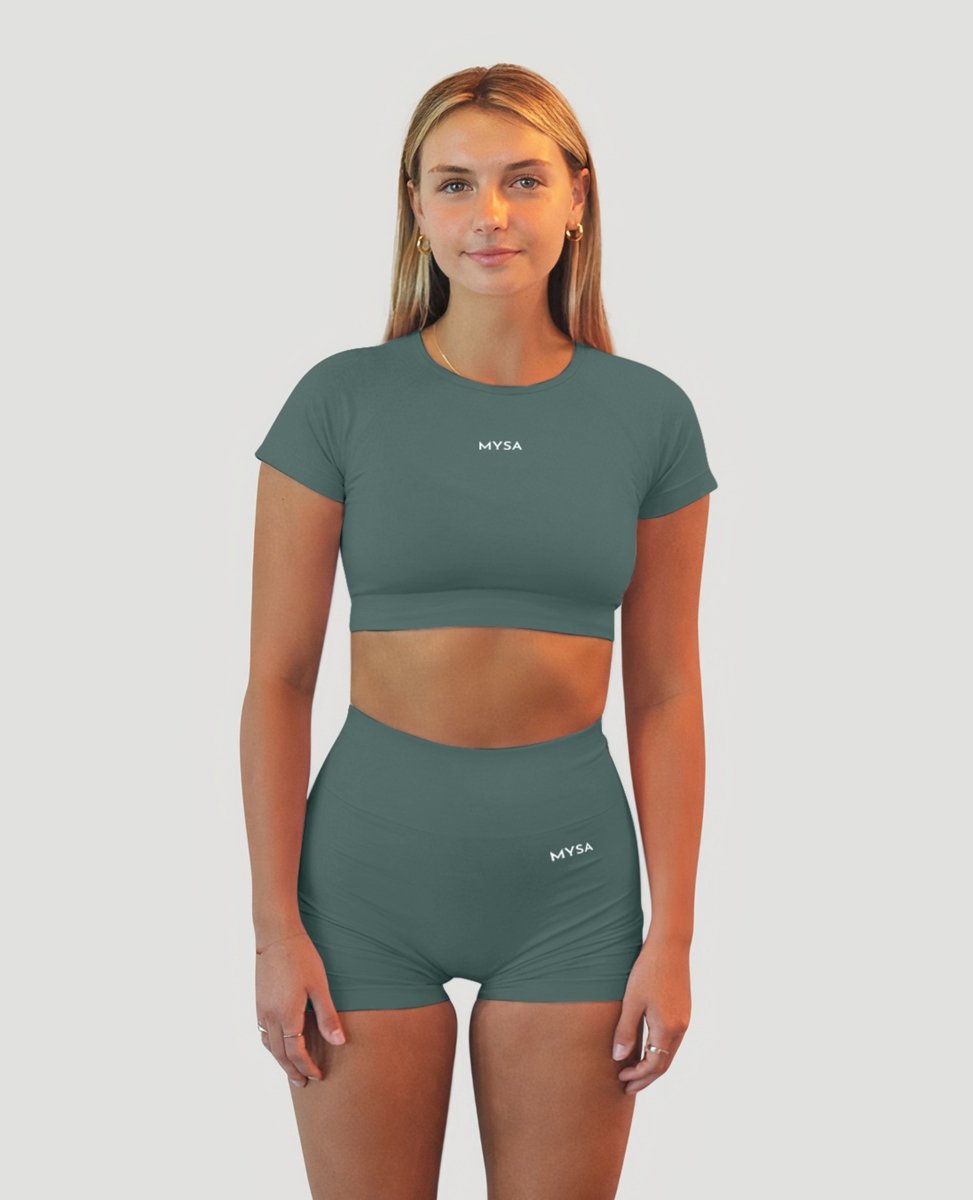 Green Motion SS Crop Top - MYSA