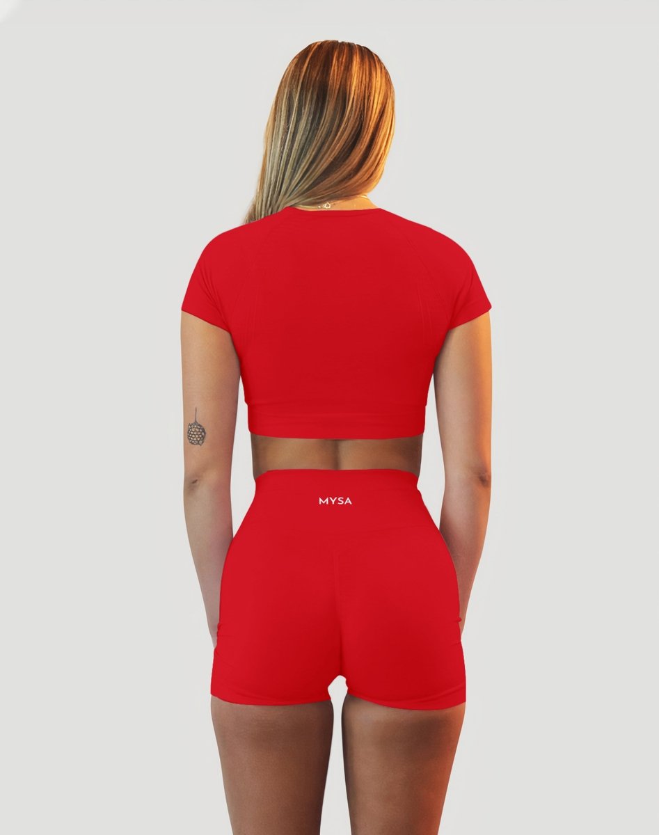 Red Motion SS Crop Top - MYSA